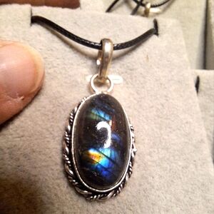 Natural Flashy Labradorite polished Gemstone pendant